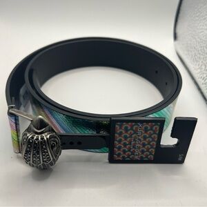 Kurt Geiger Multicolor Belt with Silver Buckle S/M
